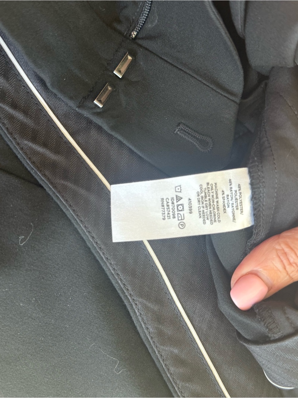 Ann Taylor Black  Women's Pants with Hook Closure